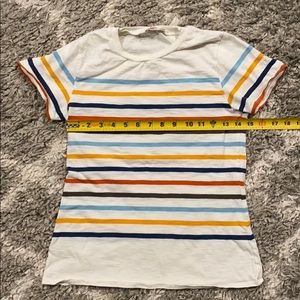 Faherty Multi Color Stripe Tee Size Small